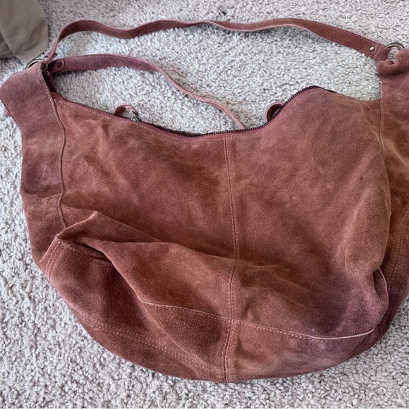 Free People Suede Crossbody Bag - Dusty Rose used once - Picture 3 of 6